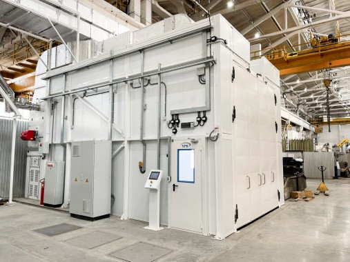 Окрасочно-сушильная камера SPK-7.5.4 и моечная камера SPK-7.5.4, Челябинская обл. Окрасочно-сушильная и моечная камеры SPK GROUP для сельхозтехники