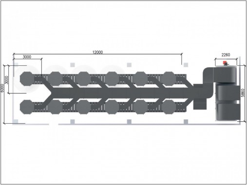 Зона открытой окраски SPK-18.6.6 и комплекс оборудования для порошковой окраски SPK-CS-60.15.1.22 для строительных металлоконструкций Зона открытой окраски и комплекс оборудования для порошковой окраски для строительных металлоконструкций SPK GROUP