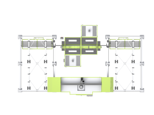 Порошковая окрасочная линия для шкафов вентиляции и климатического оборудования SPK Порошковая окрасочная линия SPK GROUP для шкафов вентиляции и климатического оборудования