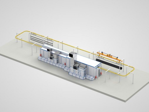 Линия окраски проходного типа SPK P-18.3.3 с подвесной транспортной системой
