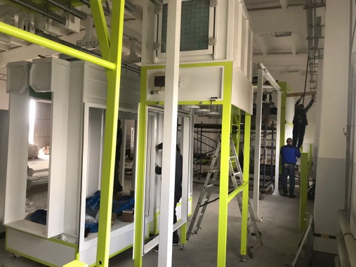 Порошковая окрасочная линия SPK с ручной транспортной системой, респ. Беларусь Порошковая окрасочная линия SPK с ручной транспортной системой, респ. Беларусь