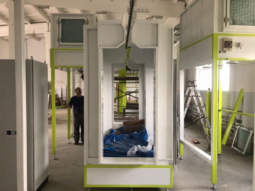 Порошковая окрасочная линия SPK с ручной транспортной системой, респ. Беларусь Порошковая окрасочная линия SPK с ручной транспортной системой, респ. Беларусь