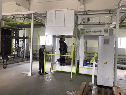 Порошковая окрасочная линия SPK с ручной транспортной системой, респ. Беларусь Порошковая окрасочная линия SPK с ручной транспортной системой, респ. Беларусь