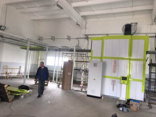 Порошковая окрасочная линия SPK с ручной транспортной системой, респ. Беларусь Порошковая окрасочная линия SPK с ручной транспортной системой, респ. Беларусь