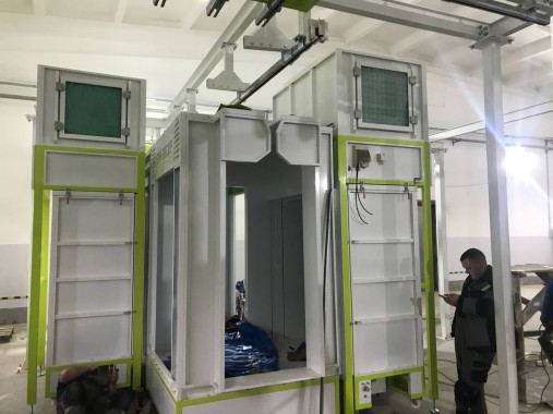 Порошковая окрасочная линия SPK с ручной транспортной системой, респ. Беларусь Порошковая окрасочная линия SPK с ручной транспортной системой, респ. Беларусь