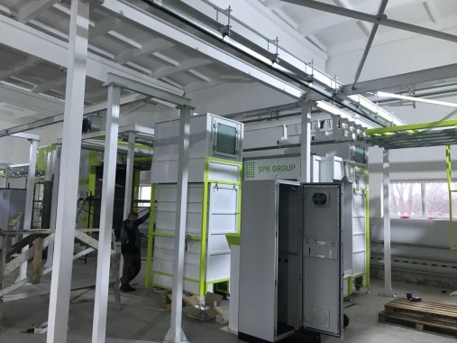 Порошковая окрасочная линия SPK с ручной транспортной системой, респ. Беларусь Порошковая окрасочная линия SPK с ручной транспортной системой, респ. Беларусь