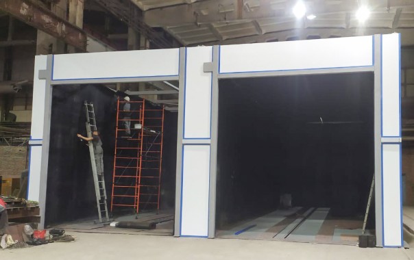 Двухсекционная дробеструйная камера SPK-SBB-15.11.6, г. Новоуральск Двухсекционная дробеструйная камера SPK-SBB-15.11.6, г. Новоуральск