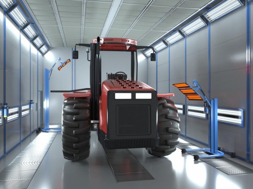 Окрасочно-сушильные камеры SPK для тракторов в сборе Проект камеры окраски для тракторов SPK GROUP