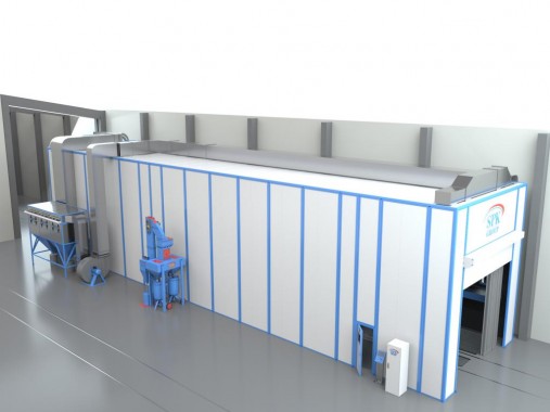 Дробеструйная камера для вагонов SPK P - 32.7.8 Дробеструйная камера для вагонов SPK GROUP