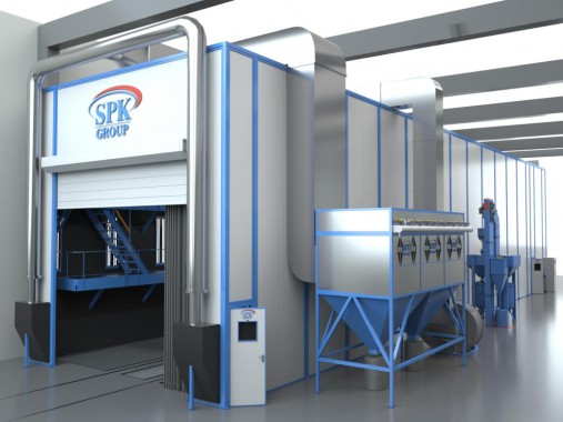 Дробеструйная камера для вагонов SPK P - 32.7.8 Дробеструйная камера для вагонов SPK GROUP