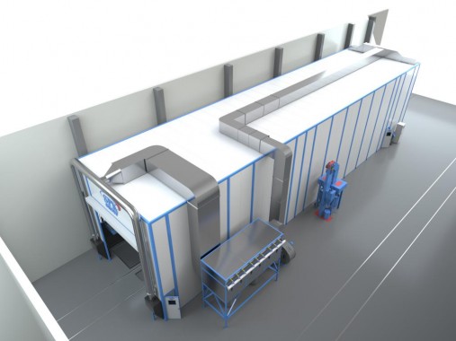 Дробеструйная камера для вагонов SPK P - 32.7.8 Дробеструйная камера для вагонов SPK GROUP