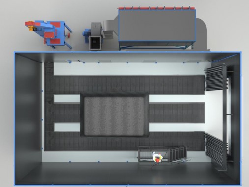 Дробеструйная камера для деталей электровозов SPK-12.6.6 Дробеструйная камера для деталей электровозов SPK GROUP