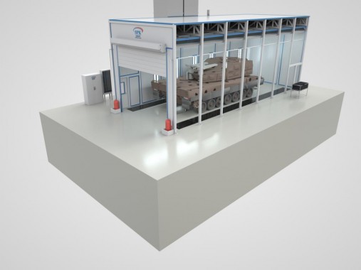 Окрасочно-сушильная камера для корпусов спецтехники SPK-14.6.6 Камера окраски корпусов военной техники SPK GROUP