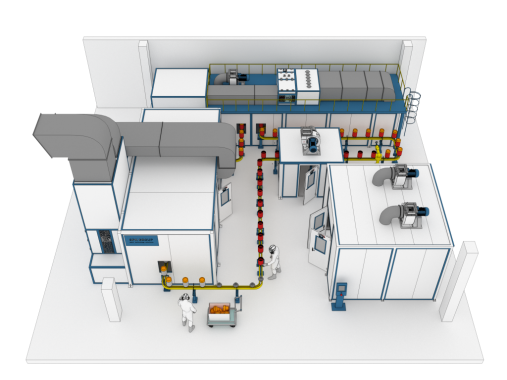 Роботизированная линия окраски и пропитки муфт SPK Роботизированная линия окраски и пропитки муфт SPK GROUP