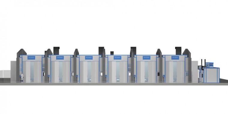 Комплекс SPK для подготовки и окраски каркасов спецтехники Комплекс SPK GROUP для подготовки и окраски каркасов спецтехники