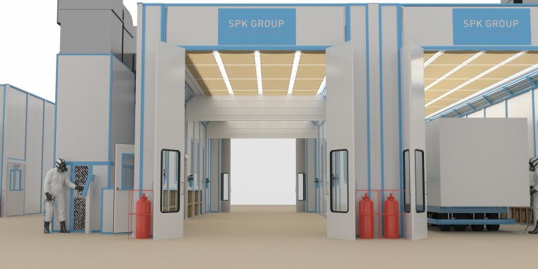 Оборудование цеха авиа покраски SPK GROUP 