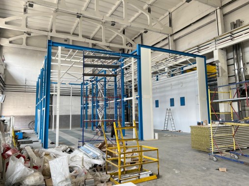 Окрасочно-сушильный комплекс SPK для спецтехники в г. Курган Окрасочно-сушильный комплекс SPK для спецтехники в г. Курган