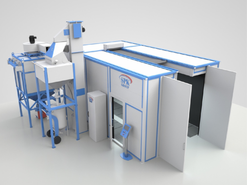 Дробеструйная камера SPK-SBB-7.4.3 для металлоконструкций Дробеструйная камера SPK-SBB-7.4.3 для металлоконструкций SPK GROUP