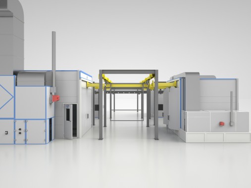 Комплекс подготовки к окраске, окраски и сушки изделий с подвесным конвейером SPK Комплекс подготовки к окраске, окраски и сушки изделий SPK GROUP с подвесным конвейером