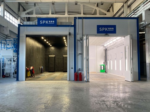 Окрасочно-сушильный комплекс SPK для спецтехники в г. Курган Окрасочно-сушильный комплекс SPK для спецтехники в г. Курган