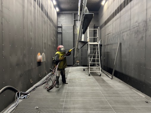 Покрасочный комплекс. Дробеструйные и окрасочно-сушильные камеры SPK, г. Н. Новгород Покрасочный комплекс. Дробеструйные и окрасочно-сушильные камеры SPK GROUP