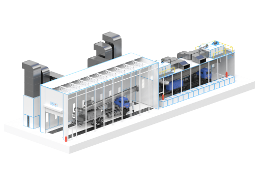 Зона открытой окраски SPK для полуприцепов, автомобильных кранов и спецфургонов SPK GROUP