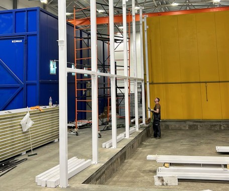 Двухсекционная окрасочно-сушильная камера для автоспецтехники, г. Н. Новгород Двухсекционная окрасочно-сушильная камера для автоспецтехники, г. Н. Новгород