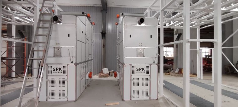Комплекс подготовки и окраски металлоконструкций SPK с конвейером, г. Оренбург Комплекс подготовки и окраски металлоконструкций SPK GROUP с конвейером, г. Оренбург