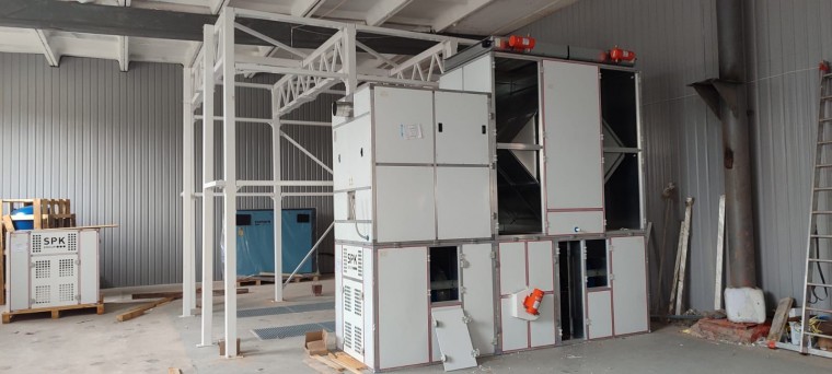 Комплекс подготовки и окраски металлоконструкций SPK с конвейером, г. Оренбург Комплекс подготовки и окраски металлоконструкций SPK GROUP с конвейером, г. Оренбург