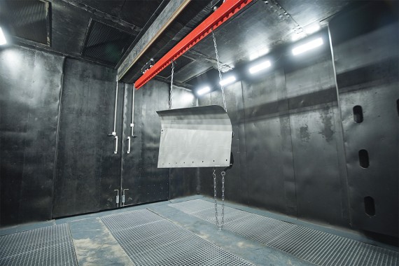 Комплекс подготовки и окраски металлоконструкций SPK с конвейером, г. Оренбург Комплекс подготовки и окраски металлоконструкций SPK GROUP с конвейером, г. Оренбург