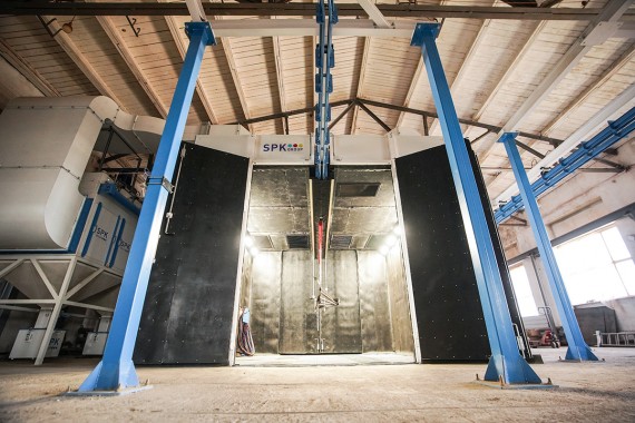 Комплекс подготовки и окраски металлоконструкций SPK с конвейером, г. Оренбург Комплекс подготовки и окраски металлоконструкций SPK GROUP с конвейером, г. Оренбург