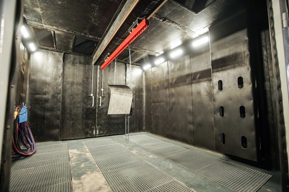 Комплекс подготовки и окраски металлоконструкций SPK с конвейером, г. Оренбург Комплекс подготовки и окраски металлоконструкций SPK GROUP с конвейером, г. Оренбург