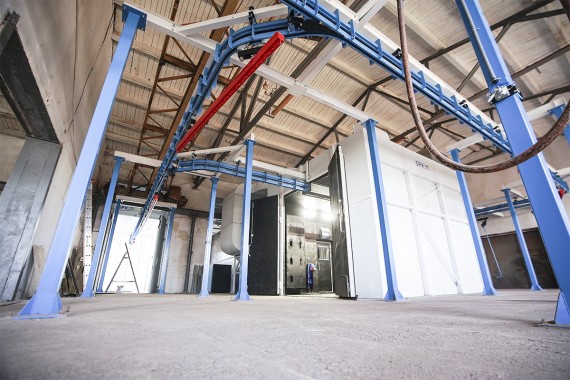 Комплекс подготовки и окраски металлоконструкций SPK с конвейером, г. Оренбург Комплекс подготовки и окраски металлоконструкций SPK GROUP с конвейером, г. Оренбург