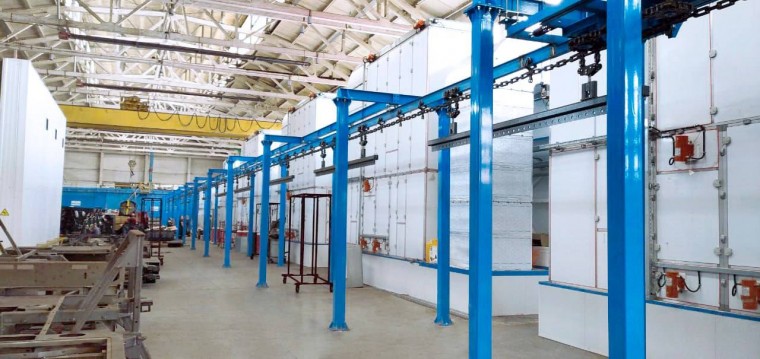 Окрасочно-сушильный комплекс с конвейером SPK GROUP, г. Брянск Окрасочно-сушильный комплекс с конвейером SPK GROUP, г. Брянск