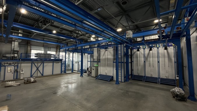 Комплекс подготовки, покраски и сушки SPK с подвесным конвейером, г. Барнаул Комплекс подготовки, покраски и сушки SPK GROUP с подвесным конвейером, г. Барнаул