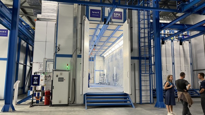 Комплекс подготовки, покраски и сушки SPK с подвесным конвейером, г. Барнаул Комплекс подготовки, покраски и сушки SPK GROUP с подвесным конвейером, г. Барнаул