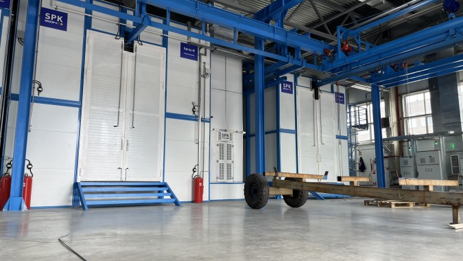 Комплекс подготовки, покраски и сушки SPK с подвесным конвейером, г. Барнаул Комплекс подготовки, покраски и сушки SPK GROUP с подвесным конвейером, г. Барнаул