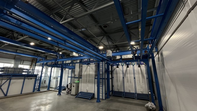 Комплекс подготовки, покраски и сушки SPK с подвесным конвейером, г. Барнаул Комплекс подготовки, покраски и сушки SPK GROUP с подвесным конвейером, г. Барнаул