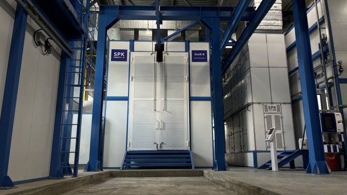 Комплекс подготовки, покраски и сушки SPK с подвесным конвейером, г. Барнаул Комплекс подготовки, покраски и сушки SPK GROUP с подвесным конвейером, г. Барнаул