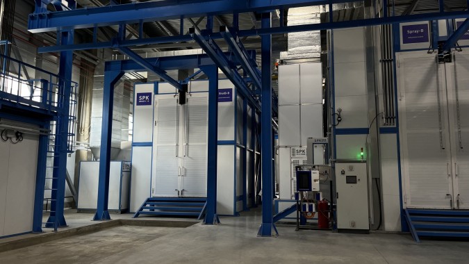 Комплекс подготовки, покраски и сушки SPK с подвесным конвейером, г. Барнаул Комплекс подготовки, покраски и сушки SPK GROUP с подвесным конвейером, г. Барнаул