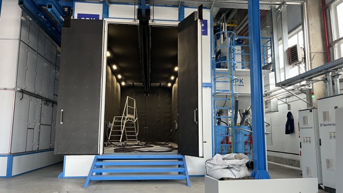 Комплекс подготовки, покраски и сушки SPK с подвесным конвейером, г. Барнаул Комплекс подготовки, покраски и сушки SPK GROUP с подвесным конвейером, г. Барнаул