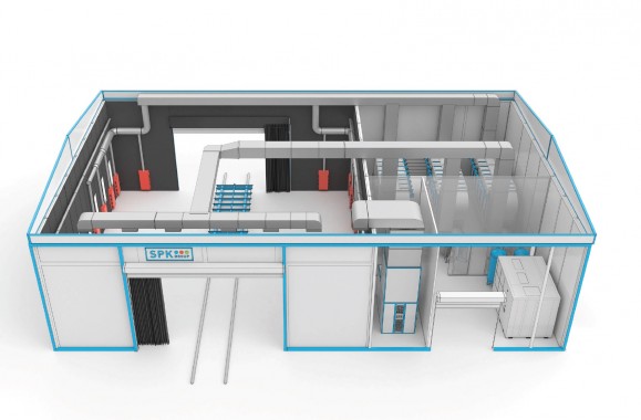 Проходная уличная дробеструйная камера SPK-15.15.6 Проходная уличная дробеструйная камера SPK-15.15.6