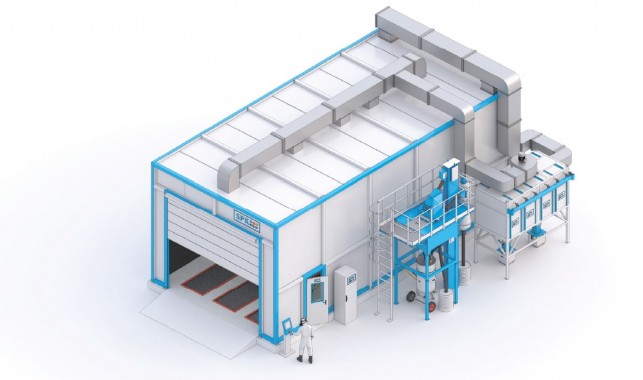 Дробеструйная камера для металлоконструкций SPK-SВB-11.5.5 Дробеструйная камера для металлоконструкций SPK-SВB-11.5.5