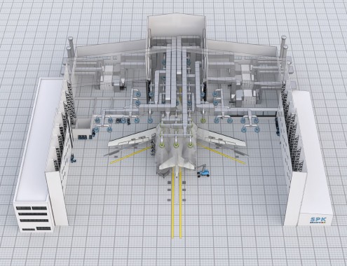 Комплекс подготовки, окраски и смывки самолетов спецназначения SPK-SCB-66.72.23 Комплекс подготовки, окраски и смывки самолетов спецназначения SPK GROUP