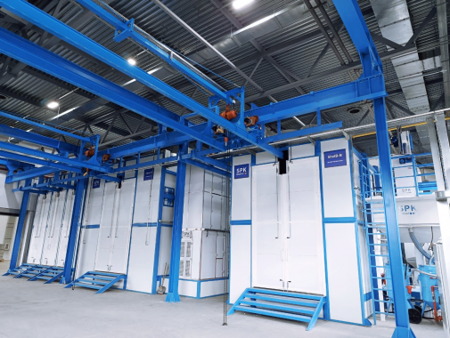 Комплекс подготовки, покраски и сушки SPK с подвесным конвейером, г. Барнаул Комплекс подготовки, покраски и сушки SPK GROUP с подвесным конвейером, г. Барнаул