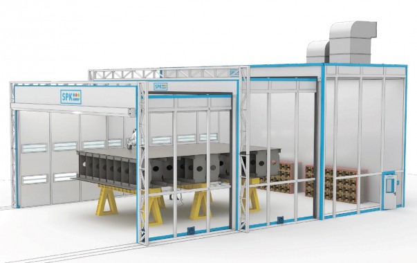 Окрасочно-сушильная камера телескопического типа SPK-SCB(Fx)-19.12.8 Окрасочно-сушильная камера телескопического типа SPK-SCB(Fx)-19.12.8