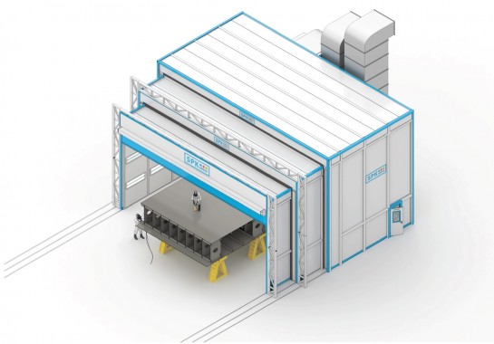 Окрасочно-сушильная камера телескопического типа SPK-SCB(Fx)-19.12.8 Окрасочно-сушильная камера телескопического типа SPK-SCB(Fx)-19.12.8