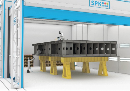 Окрасочно-сушильная камера телескопического типа SPK-SCB(Fx)-19.12.8 Окрасочно-сушильная камера телескопического типа SPK-SCB(Fx)-19.12.8