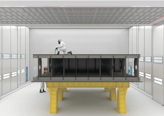 Окрасочно-сушильная камера телескопического типа SPK-SCB(Fx)-19.12.8 Окрасочно-сушильная камера телескопического типа SPK-SCB(Fx)-19.12.8