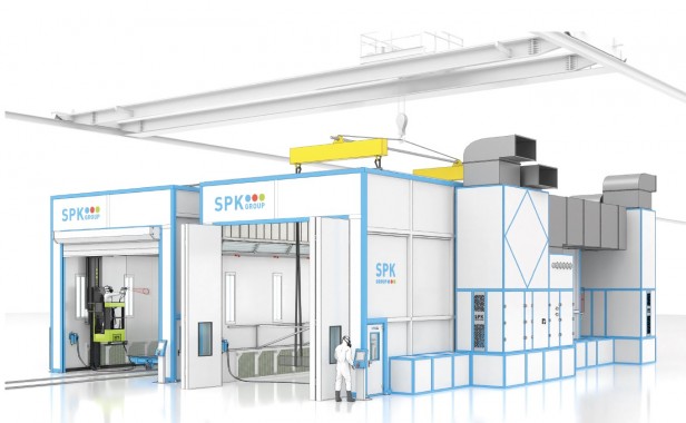 Двухсекционная окрасочно-сушильная камера тупикового типа SPK-SCB-15.12.6. Двухсекционная окрасочно-сушильная камера тупикового типа SPK-SCB-15.12.6.